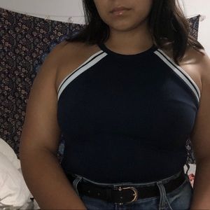Navy Blue Halter Top